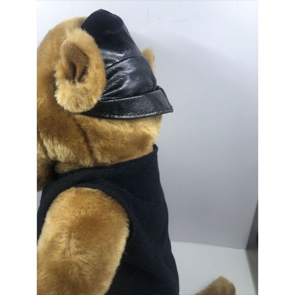 SHALOM TOY 11" TEXAS HOLD'EM dog black cap and bag  plush. Please Read - Picture 16 of 16